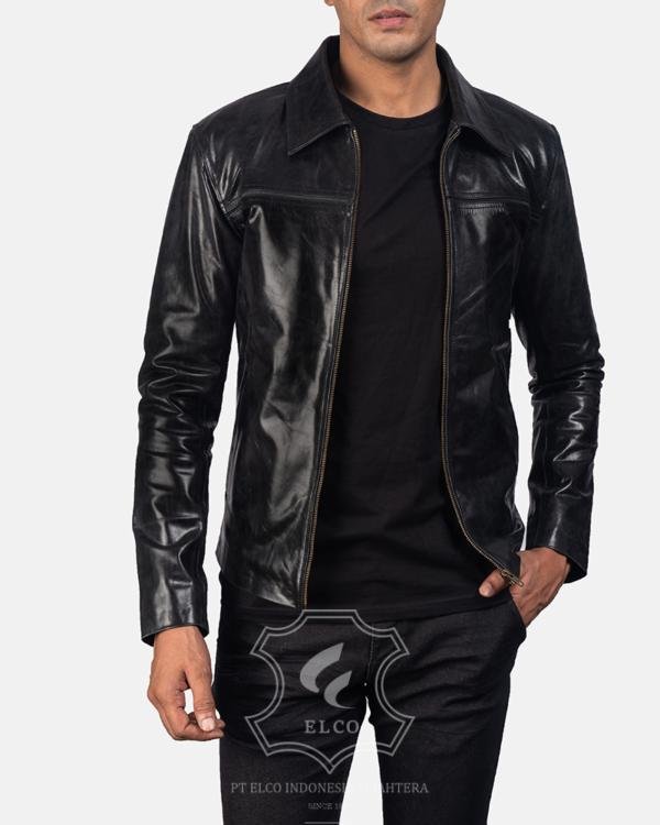 Jaket Kulit Pria Desain Formal - PF 402