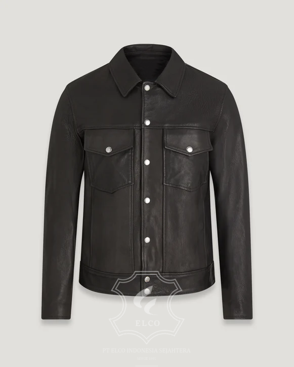 Jaket Kulit Pria Desain Formal - PF 437