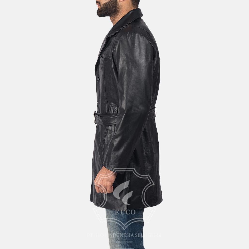 Jaket Kulit Pria Desain Jas - PJ 410 - Gambar 4