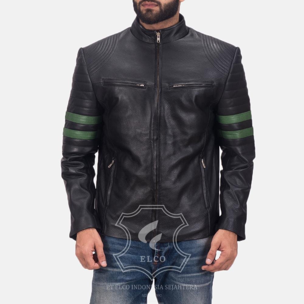 Jaket Kulit Pria Desain Biker - PB 417