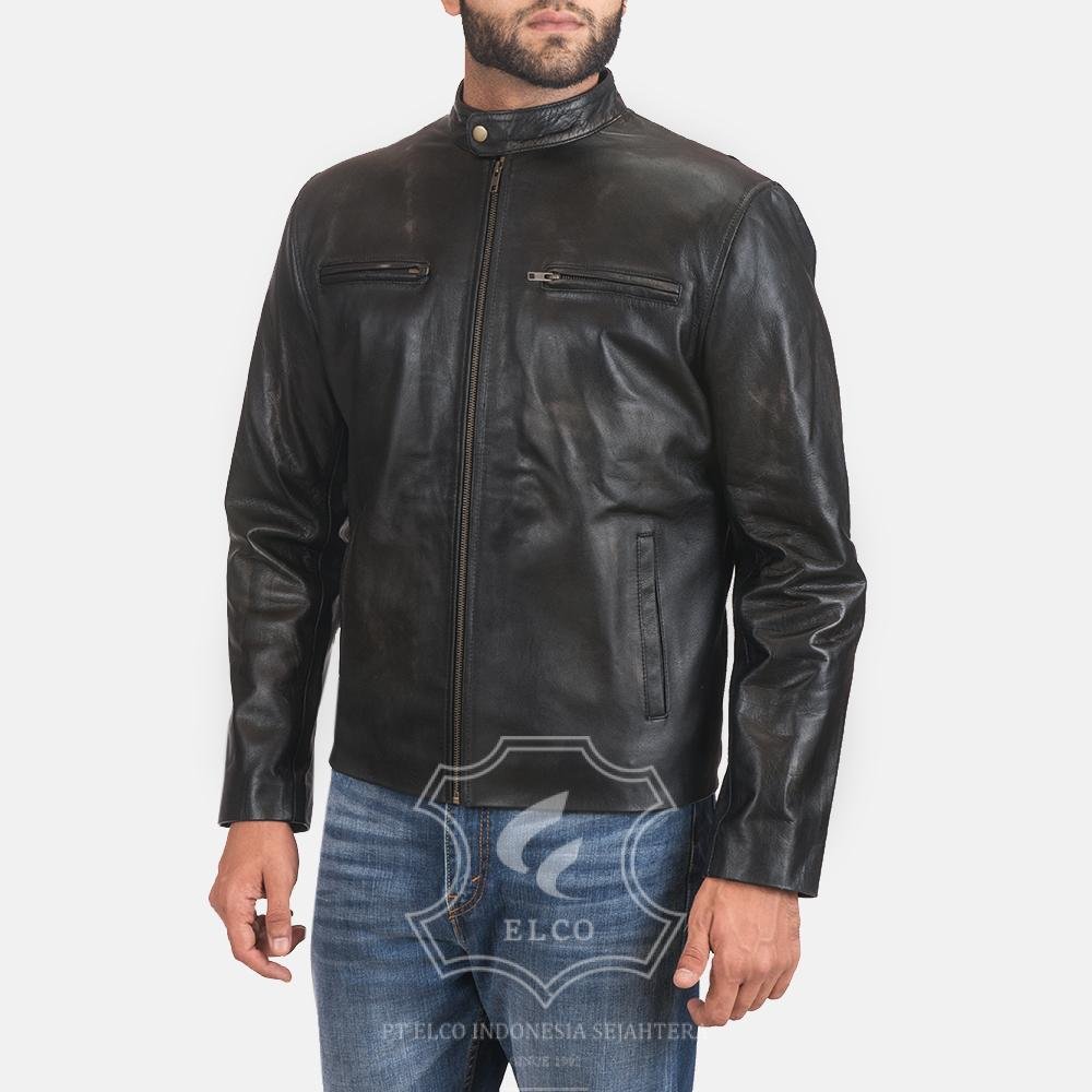 Jaket Kulit Pria Desain Casual - PC 413 - Gambar 2