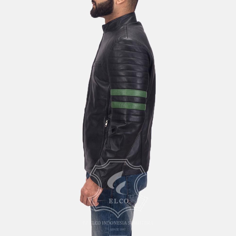 Jaket Kulit Pria Desain Biker - PB 417 - Gambar 3