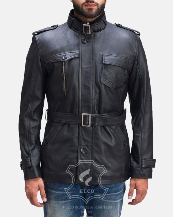 Jaket Kulit Pria Desain Safari - PJS 402