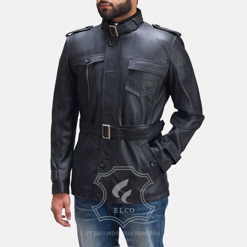 Jaket Kulit Pria Desain Safari - PJS 402 - Gambar 3