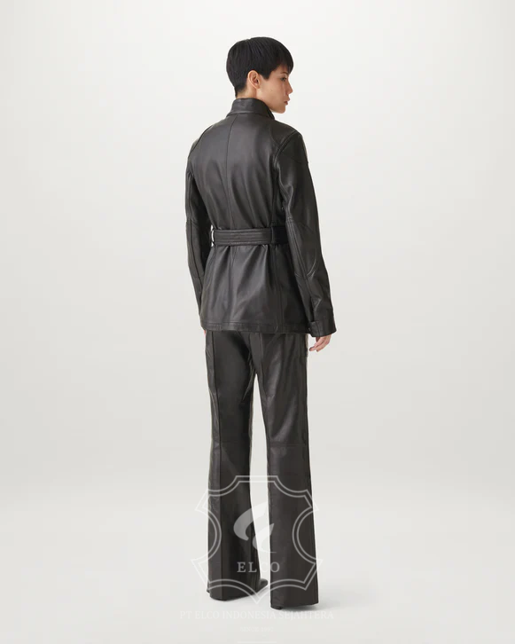 Jaket Kulit Wanita Desain Safari - WJS 401 - Gambar 3