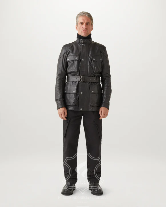 Jaket Kulit Pria Desain Safari - PJS 412 - Gambar 2