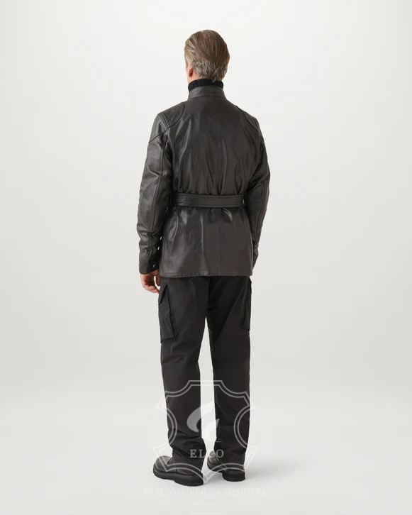 Jaket Kulit Pria Desain Safari - PJS 412 - Gambar 3