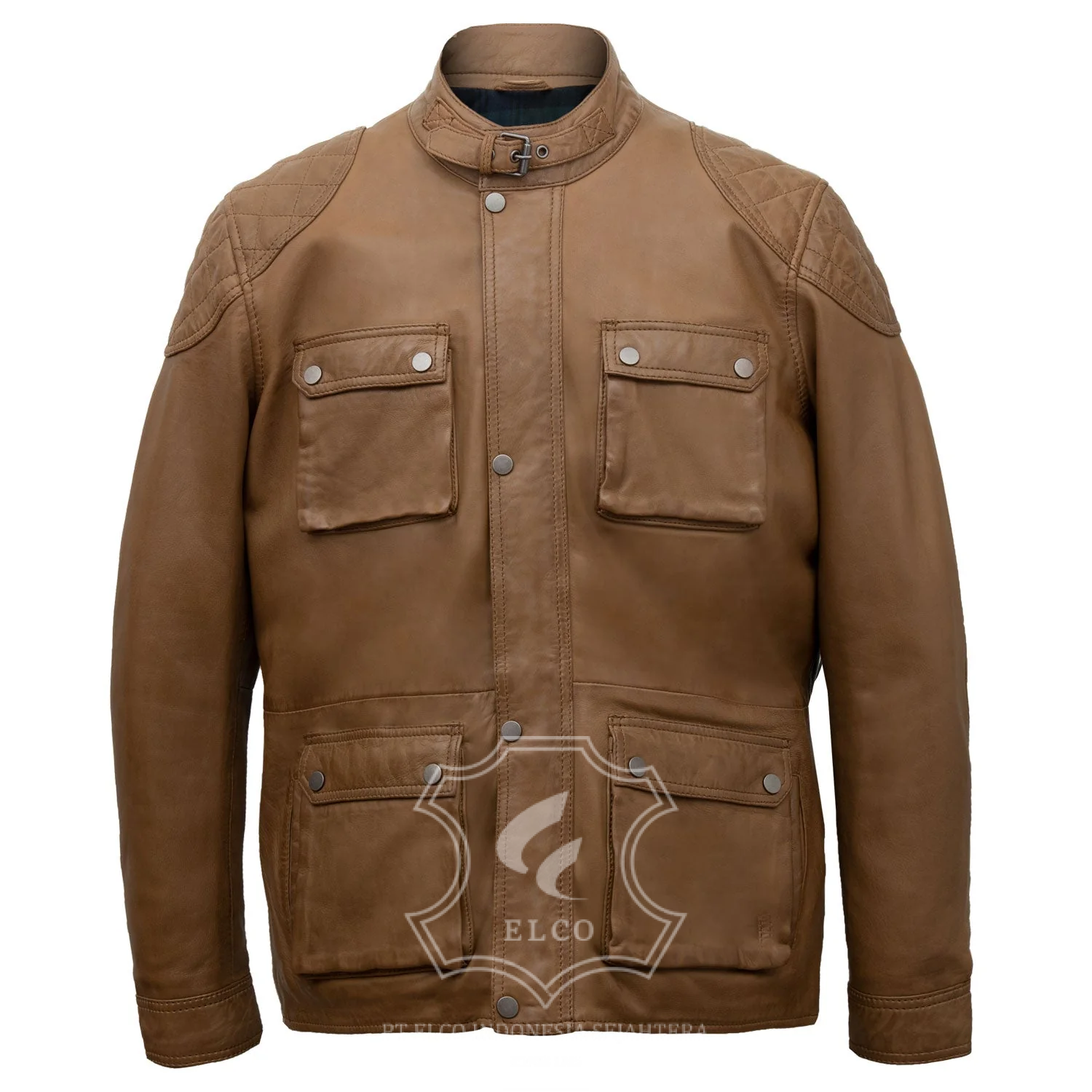 Jaket Kulit Pria Desain Safari - PJS 416