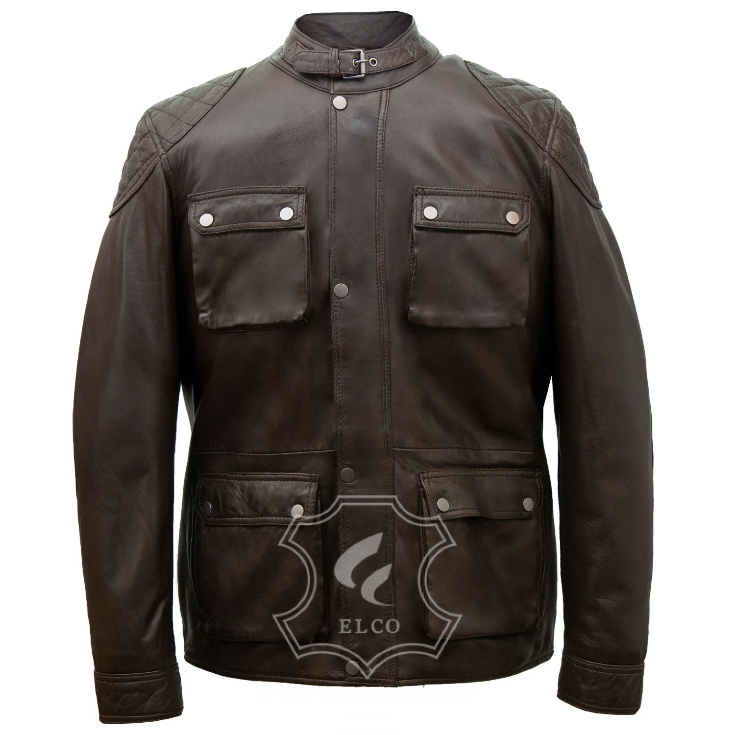 Jaket Kulit Pria Desain Safari - PJS 415