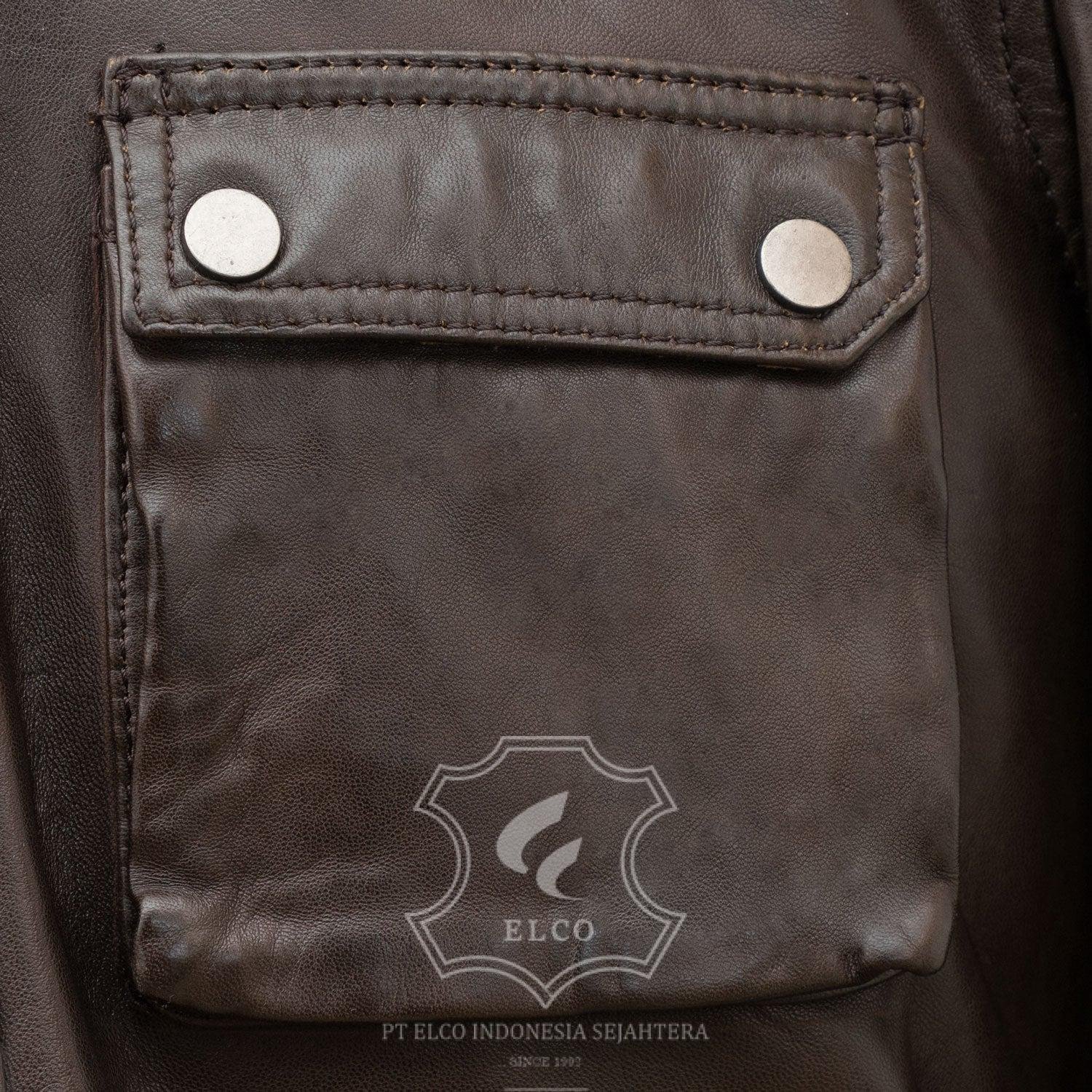 Jaket Kulit Pria Desain Safari - PJS 415 - Gambar 3