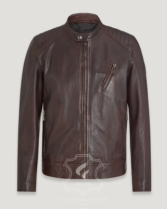 Jaket Kulit Pria Desain Casual - PC 460