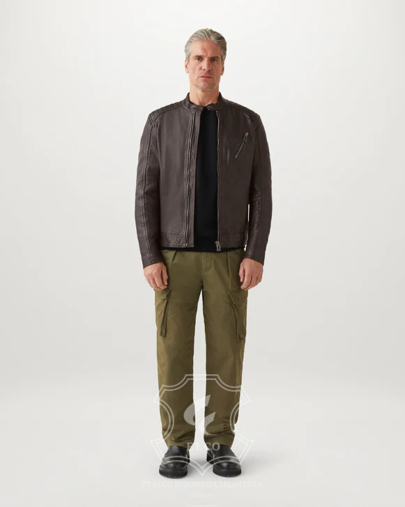 Jaket Kulit Pria Desain Casual - PC 460 - Gambar 2