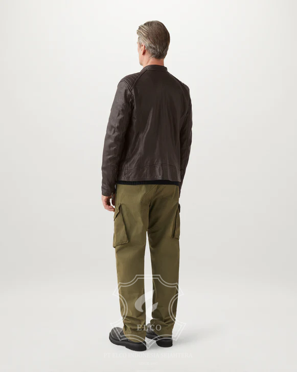 Jaket Kulit Pria Desain Casual - PC 460 - Gambar 3
