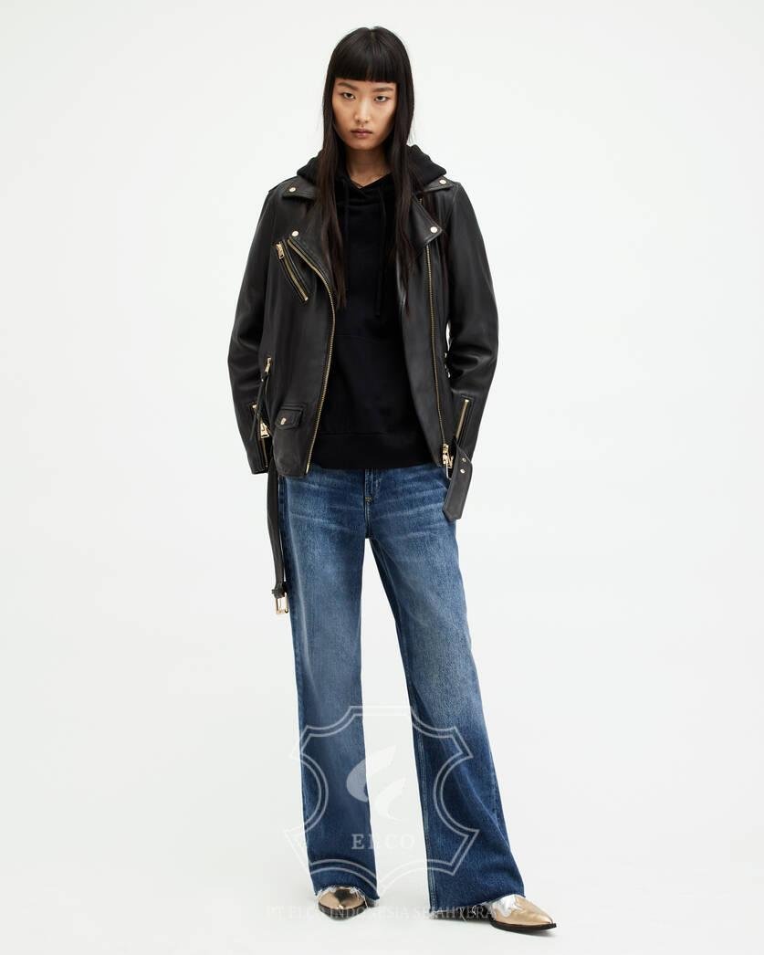 Jaket Kulit Wanita Desain Serong - WS 465 - Gambar 2