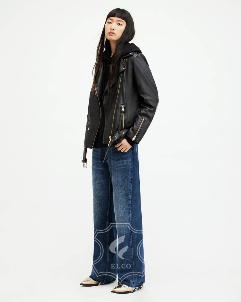 Jaket Kulit Wanita Desain Serong - WS 465 - Gambar 4