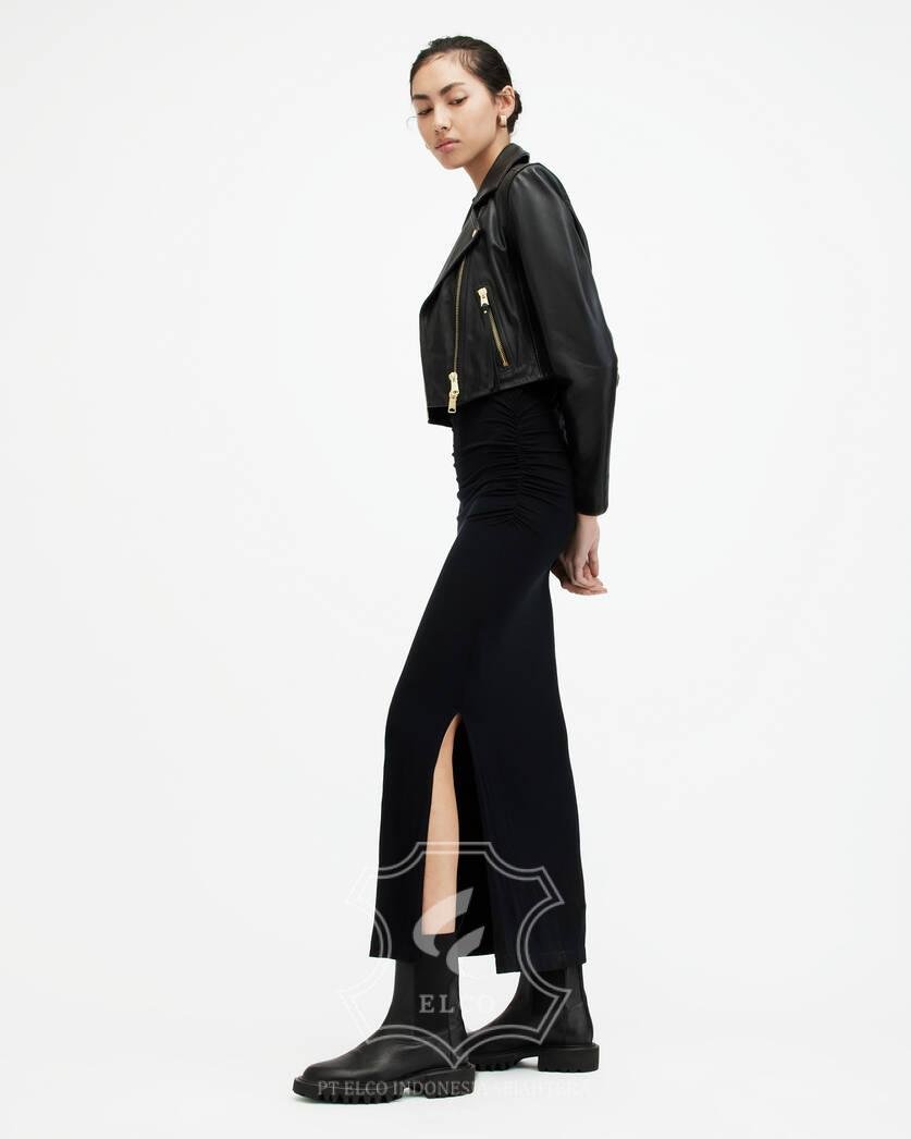 Jaket Kulit Wanita Desain Serong - WS 457 - Gambar 4