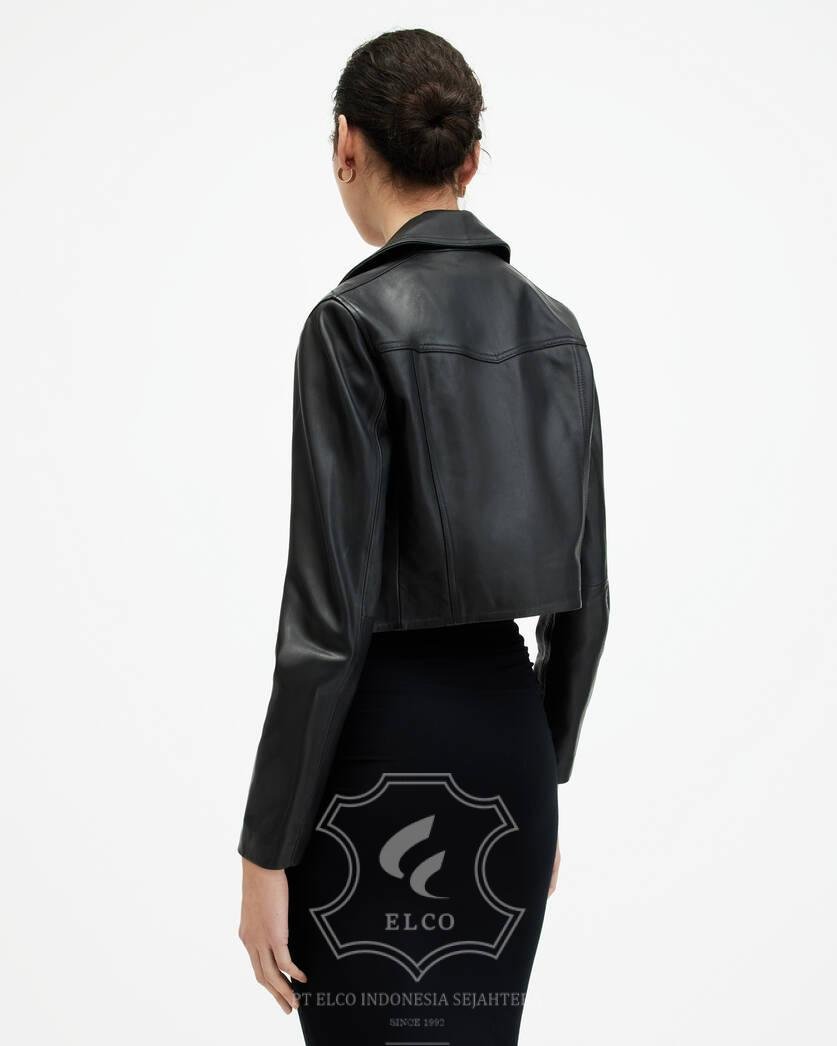 Jaket Kulit Wanita Desain Serong - WS 457 - Gambar 5
