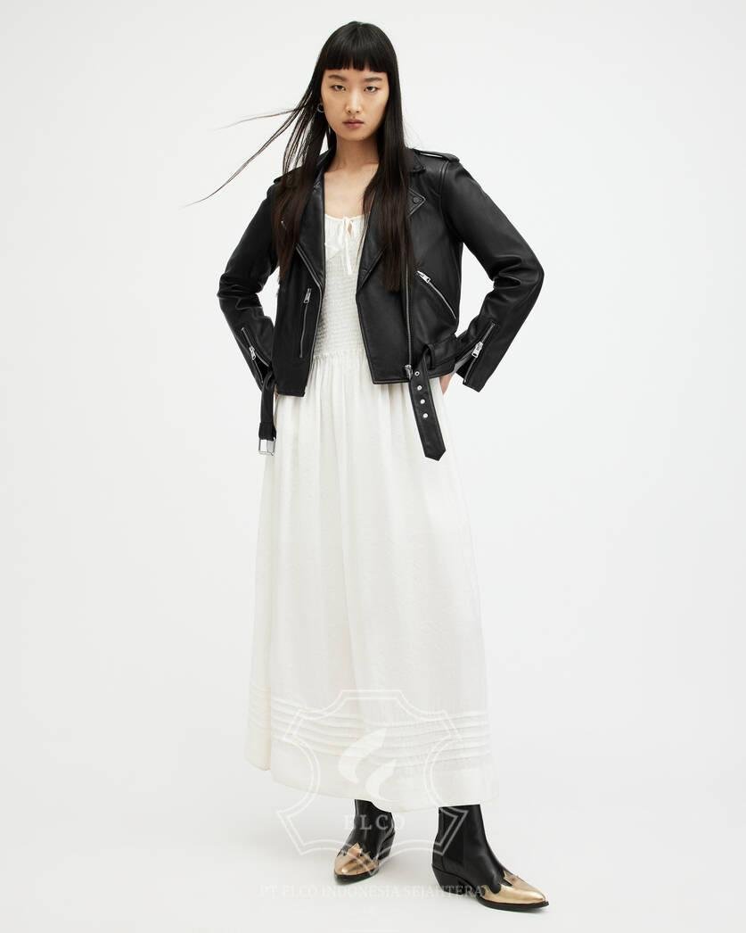 Jaket Kulit Wanita Desain Serong - WS 453 - Gambar 4