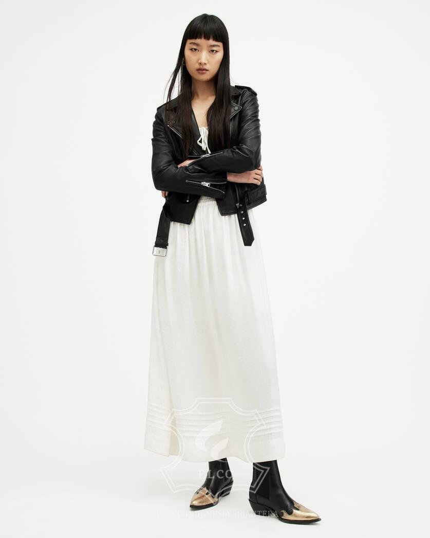 Jaket Kulit Wanita Desain Serong - WS 453 - Gambar 5