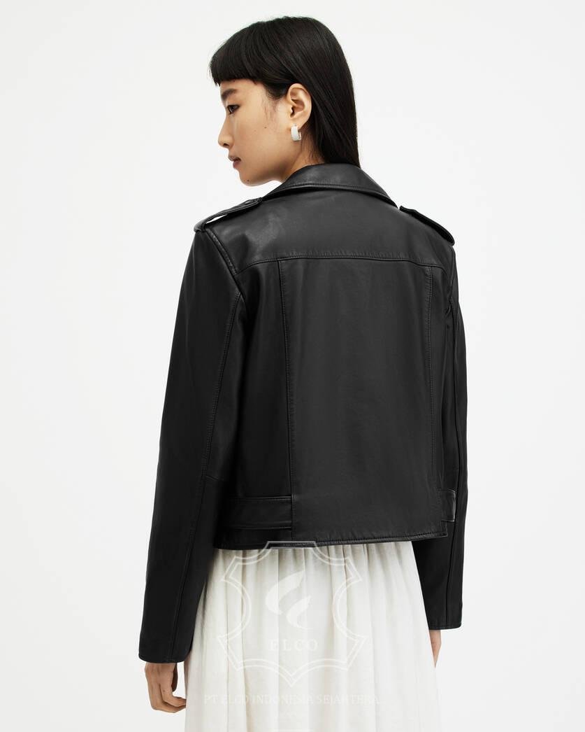 Jaket Kulit Wanita Desain Serong - WS 453 - Gambar 6