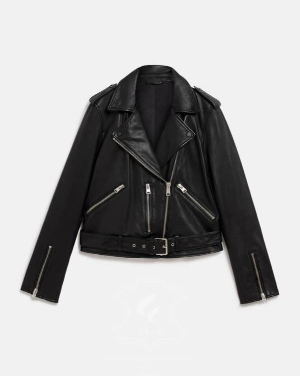 Jaket Kulit Wanita Desain Serong - WS 453