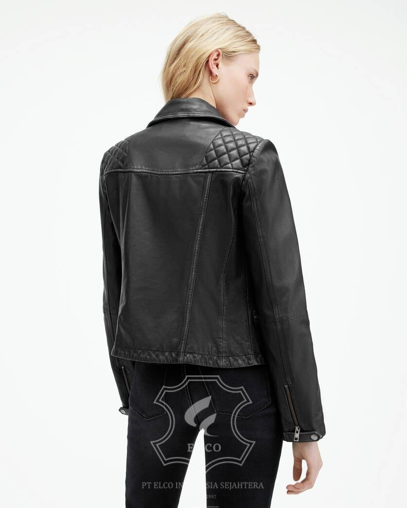 Jaket Kulit Wanita Desain Serong - WS 459 - Gambar 6