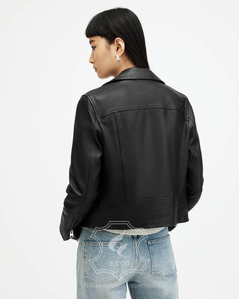 Jaket Kulit Wanita Desain Serong - WS 452 - Gambar 4