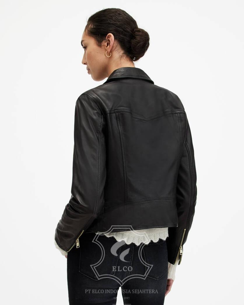 Jaket Kulit Wanita Desain Serong - WS 458 - Gambar 7