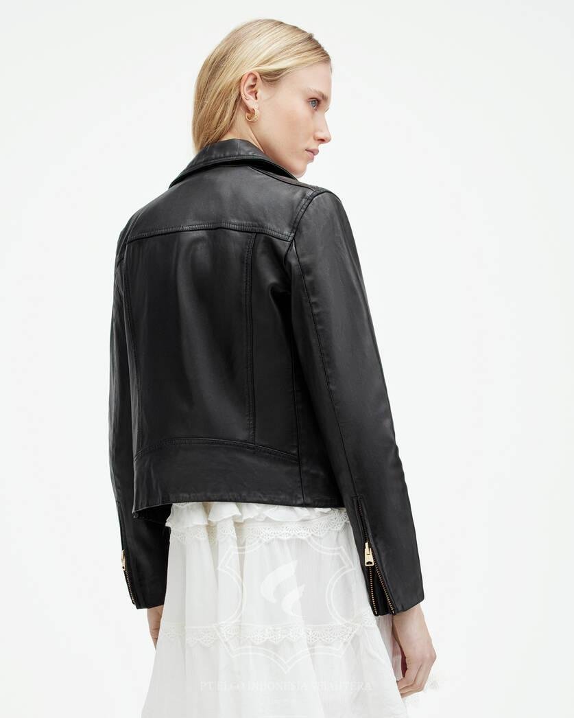 Jaket Kulit Wanita Desain Serong - WS 454 - Gambar 6