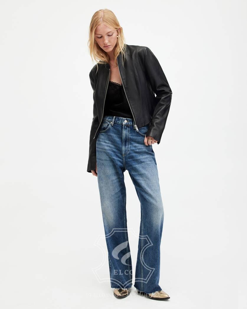 Jaket Kulit Wanita Desain Casual - WC 433 - Gambar 3