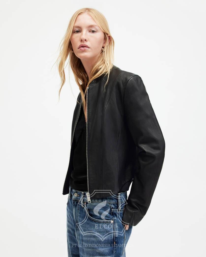 Jaket Kulit Wanita Desain Casual - WC 433 - Gambar 5