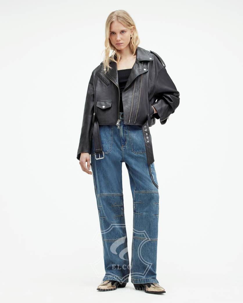 Jaket Kulit Wanita Desain Serong - WS 461 - Gambar 2