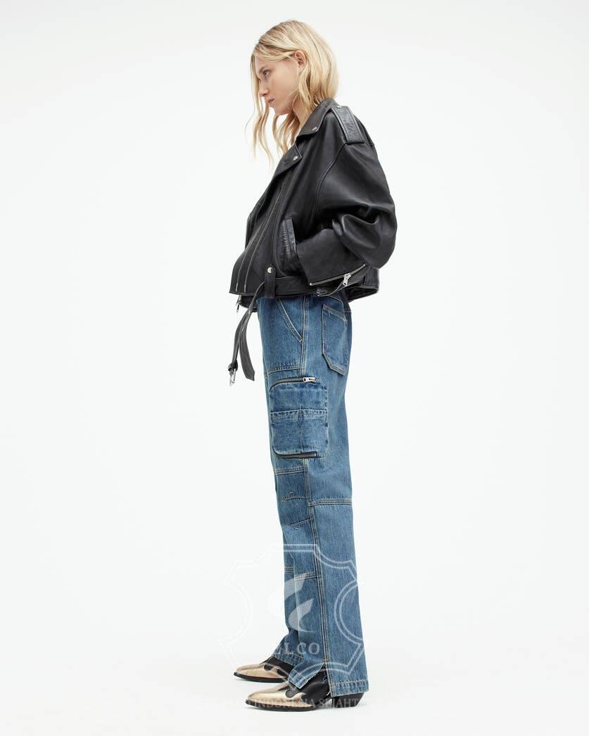 Jaket Kulit Wanita Desain Serong - WS 461 - Gambar 3