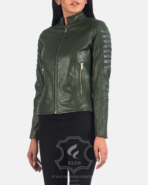 Jaket Kulit Wanita Desain Biker - WB 402