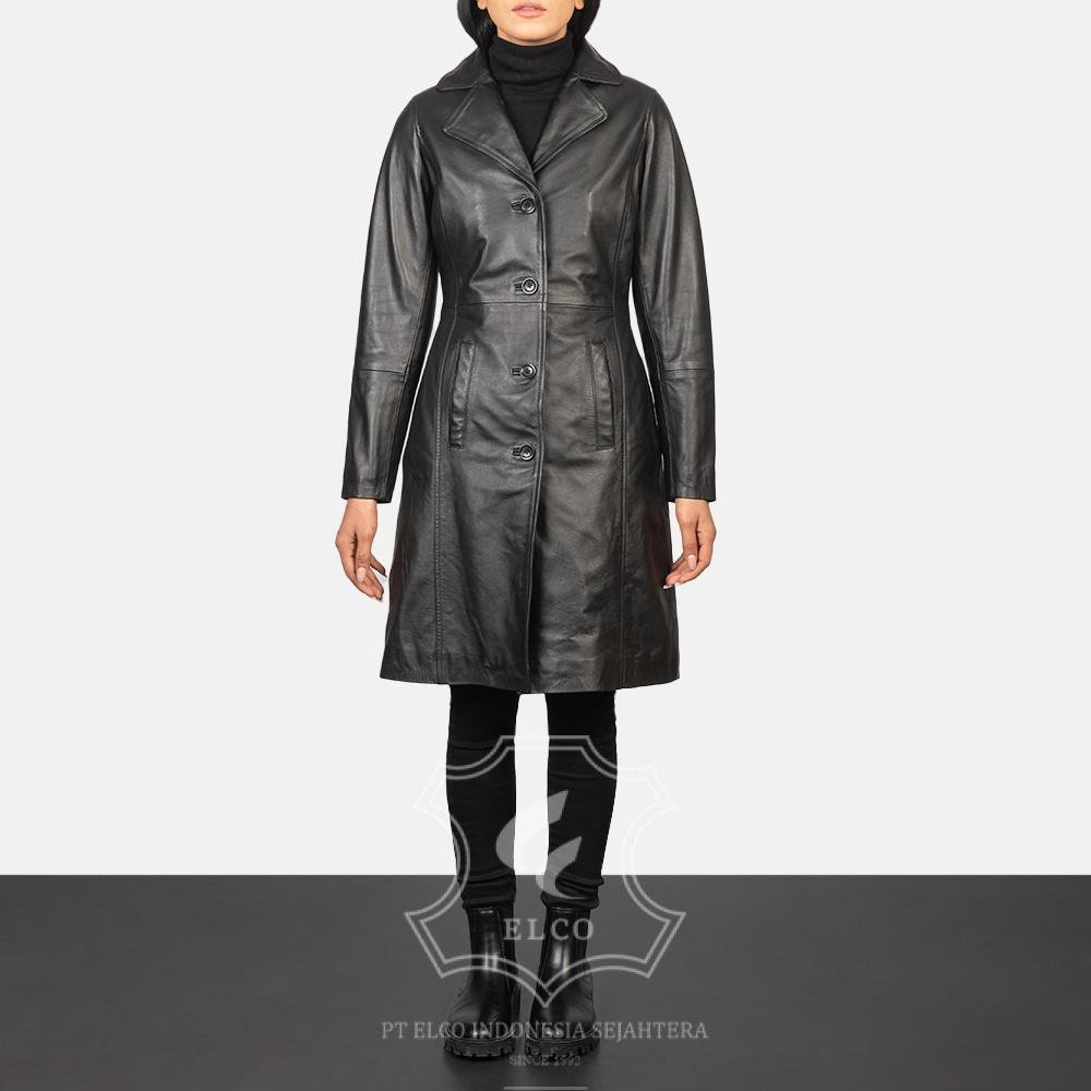 Jaket Kulit Wanita Desain Jas - WJ 403