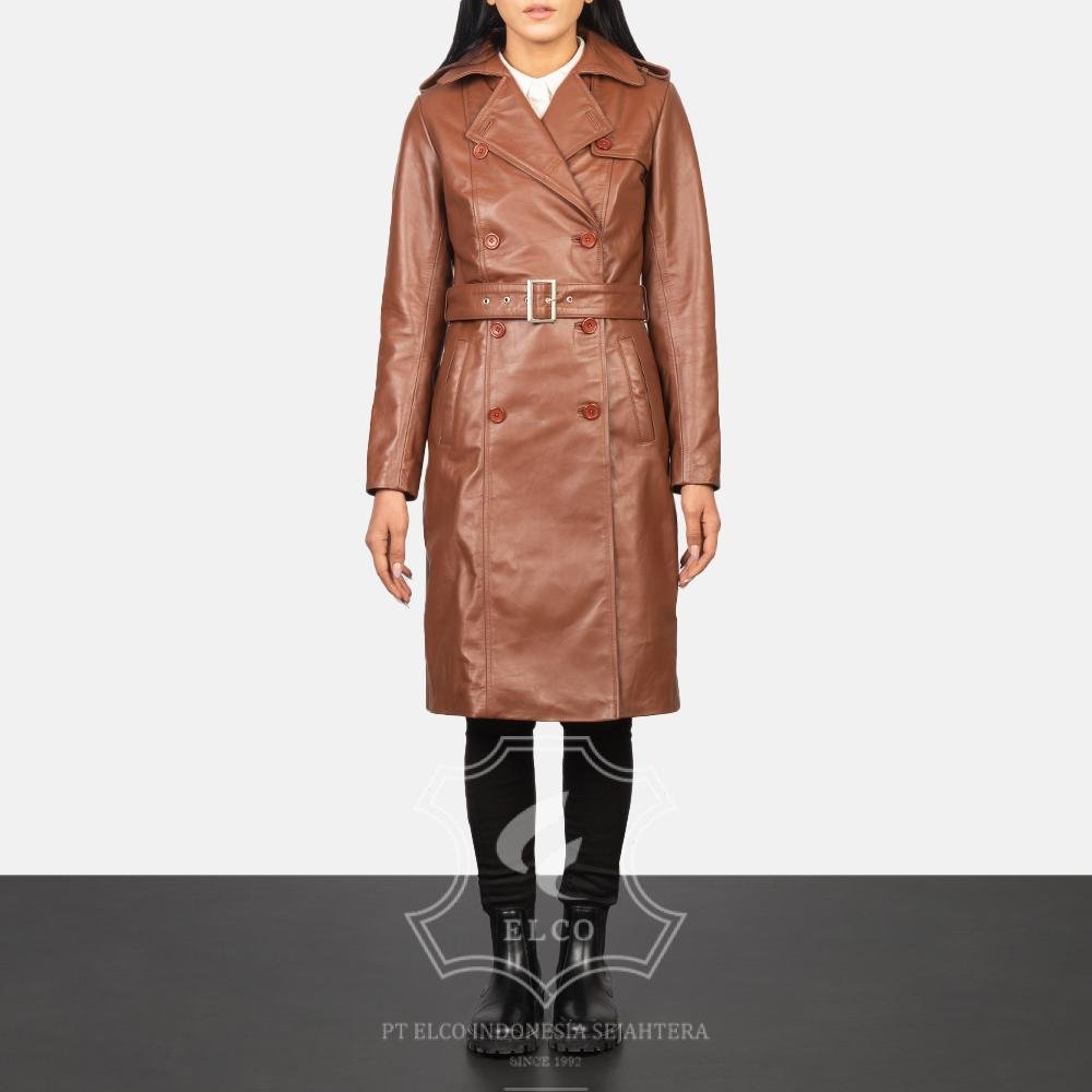 Jaket Kulit Wanita Desain Jas - WJ 406