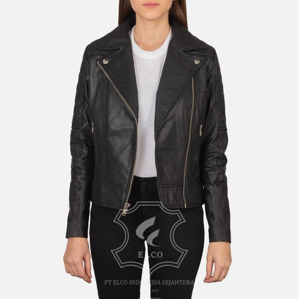 Jaket Kulit Wanita Desain Serong - WS 410 - Gambar 2