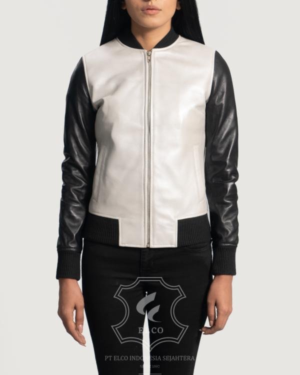 Jaket Kulit Wanita Desain Bomber - WCB 416