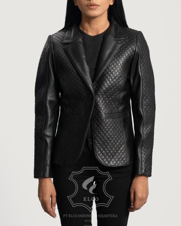 Jaket Kulit Wanita Desain Jas - WJ 409