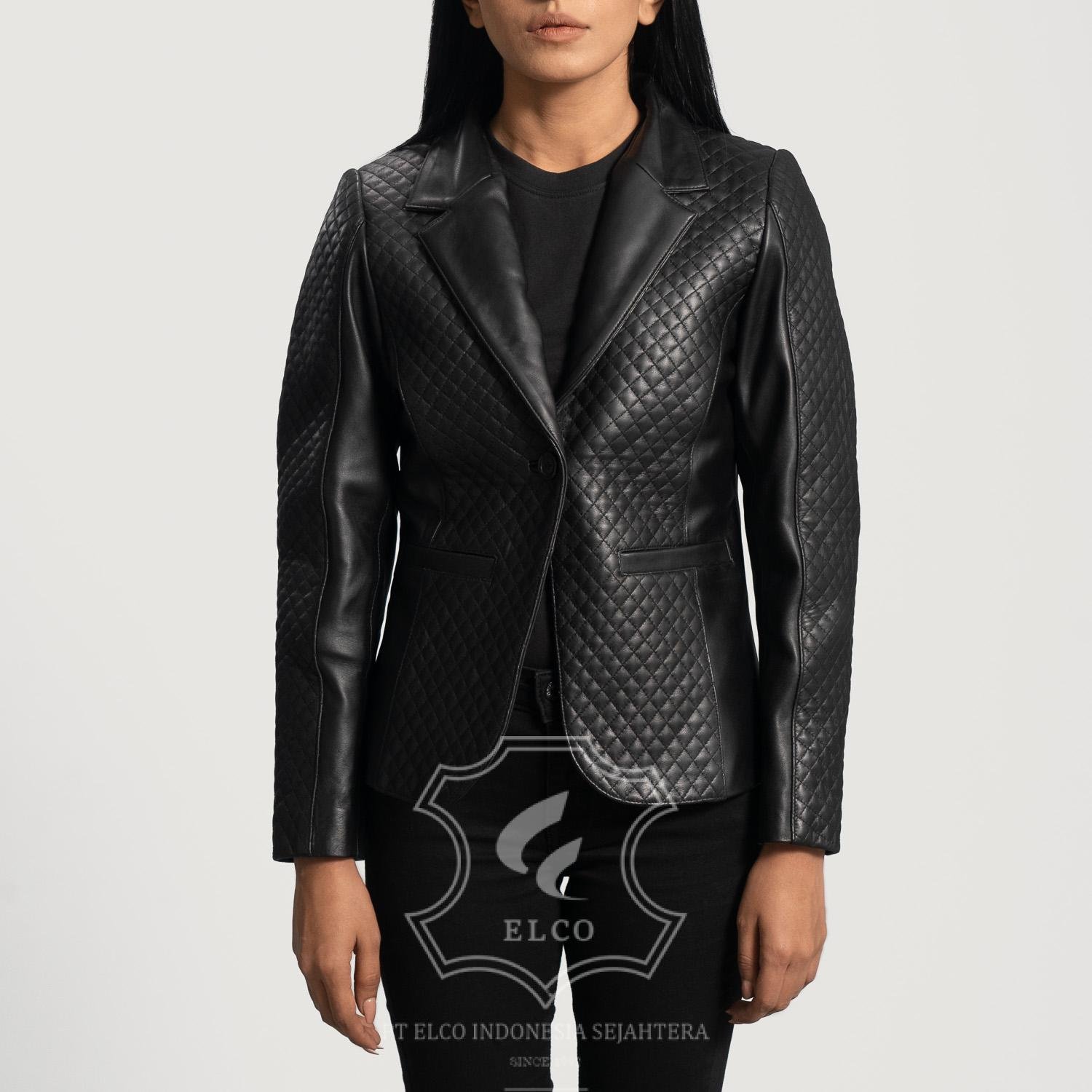 Jaket Kulit Wanita Desain Jas - WJ 409