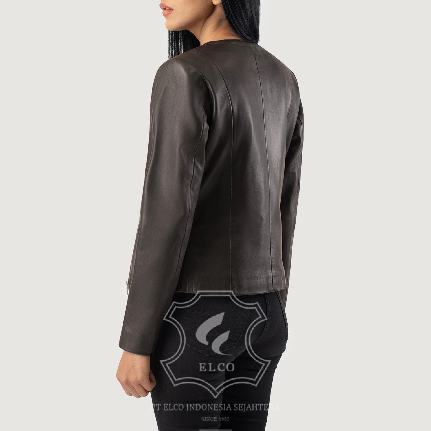 Jaket Kulit Wanita Desain Casual - WC 402 - Gambar 4