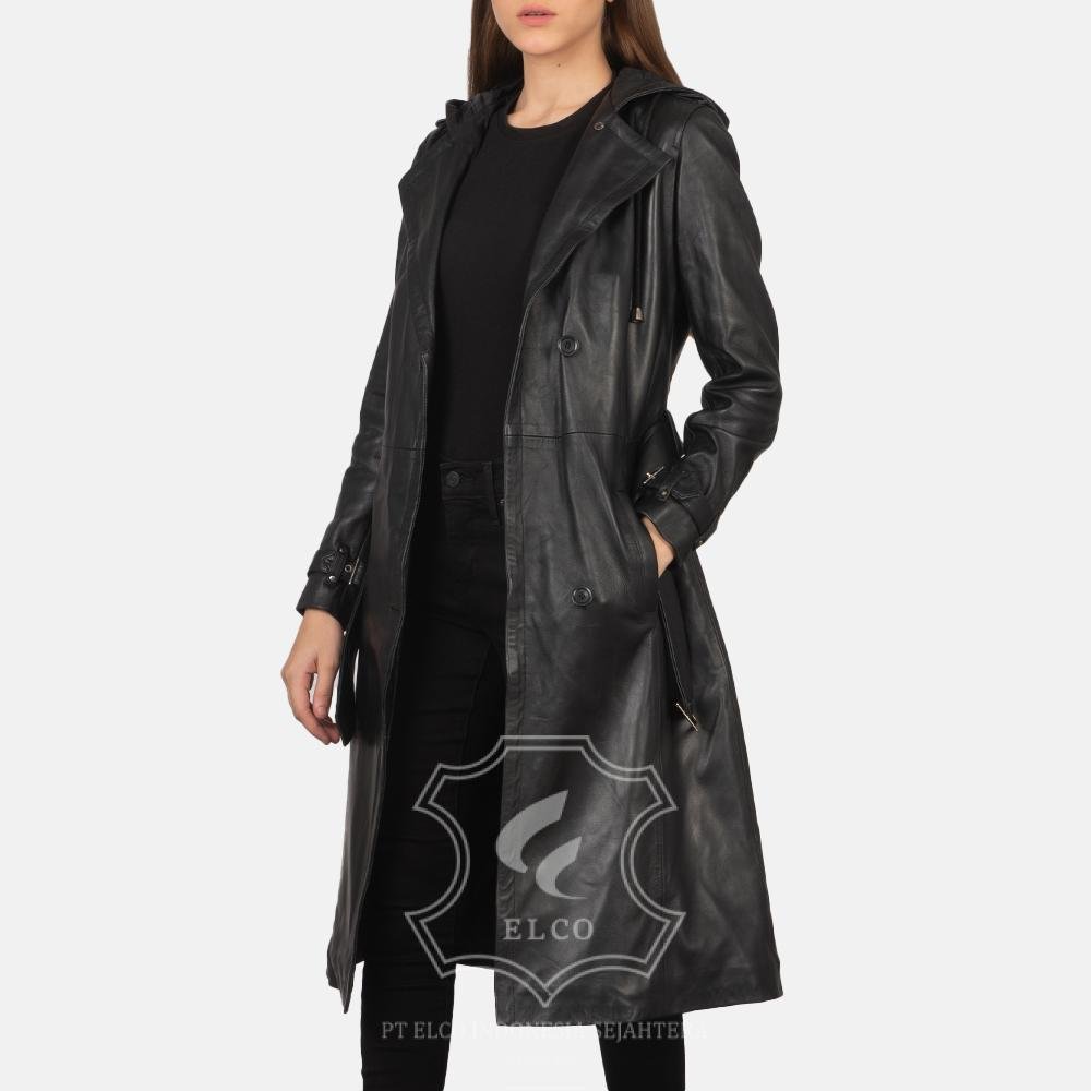 Jaket Kulit Wanita Desain Jas - WJ 412 - Gambar 2