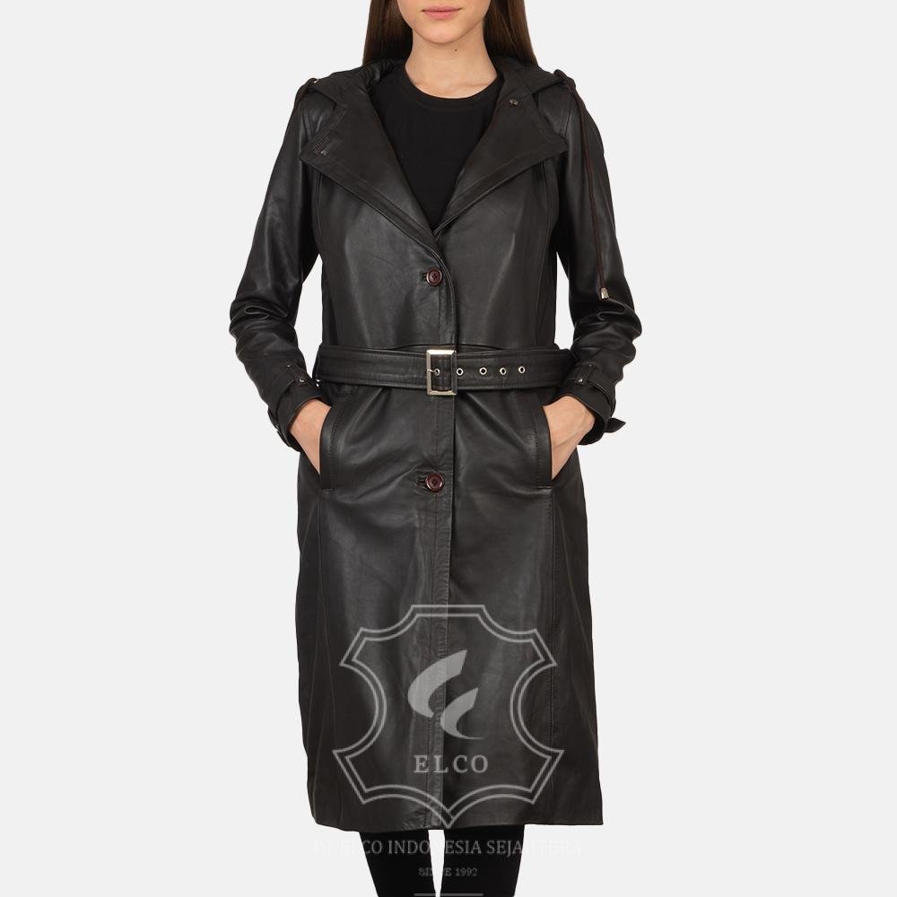 Jaket Kulit Wanita Desain Jas - WJ 413 - Gambar 2