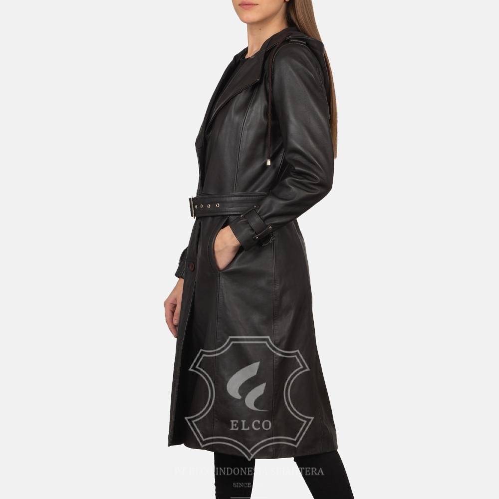 Jaket Kulit Wanita Desain Jas - WJ 413 - Gambar 3