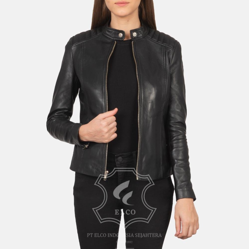 Jaket Kulit Wanita Desain Casual - WC 405 - Gambar 2