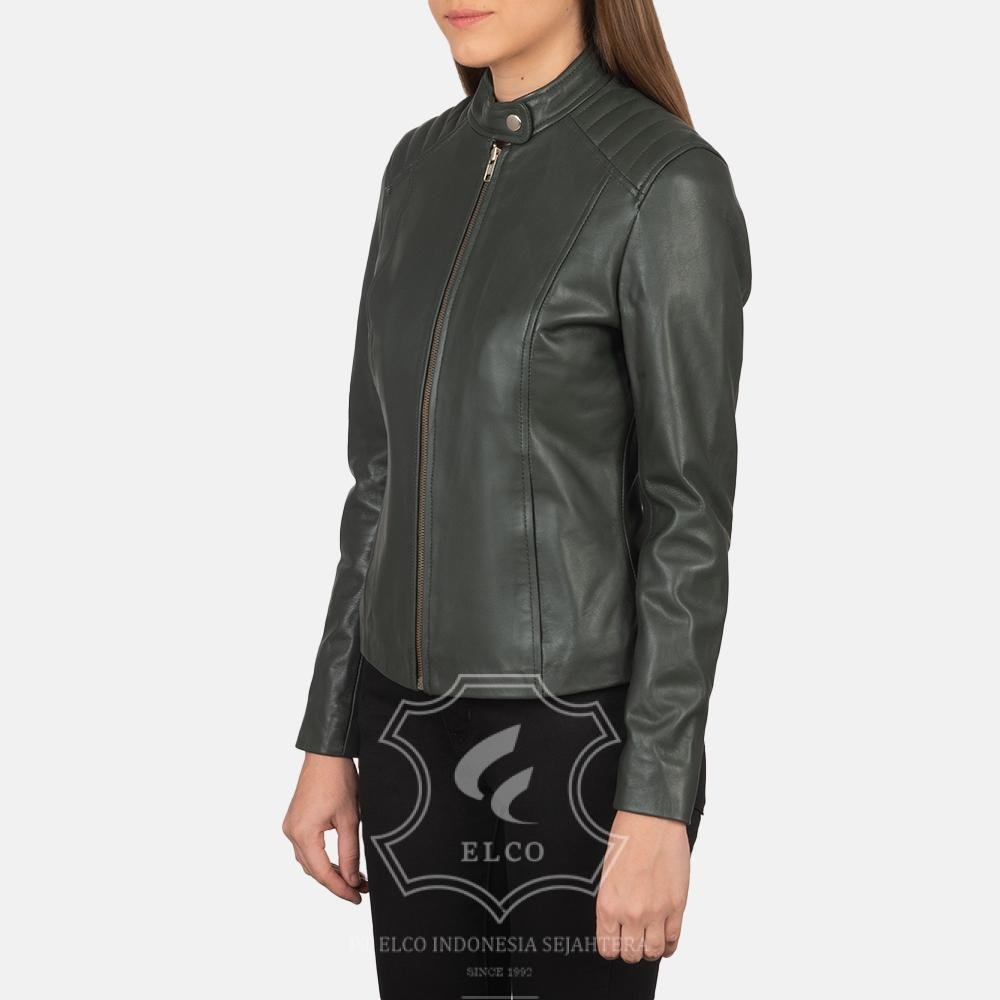 Jaket Kulit Wanita Desain Casual - WC 406 - Gambar 3