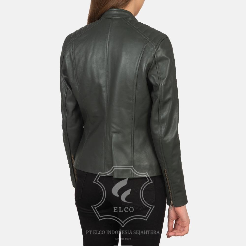 Jaket Kulit Wanita Desain Casual - WC 406 - Gambar 4