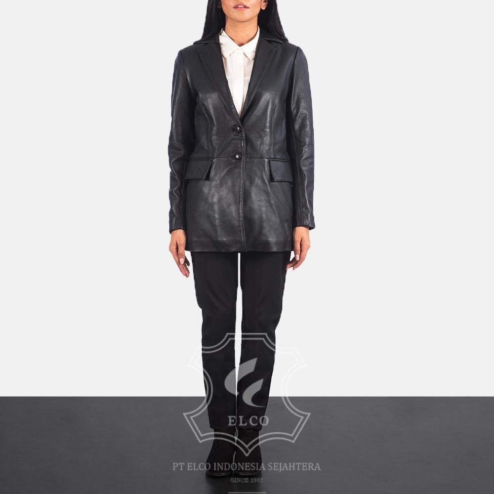 Jaket Kulit Wanita Desain Jas - WJ 401