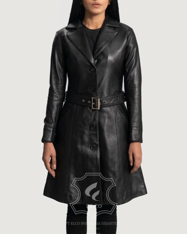 Jaket Kulit Wanita Desain Jas - WJ 414