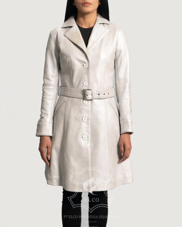 Jaket Kulit Wanita Desain Jas - WJ 415